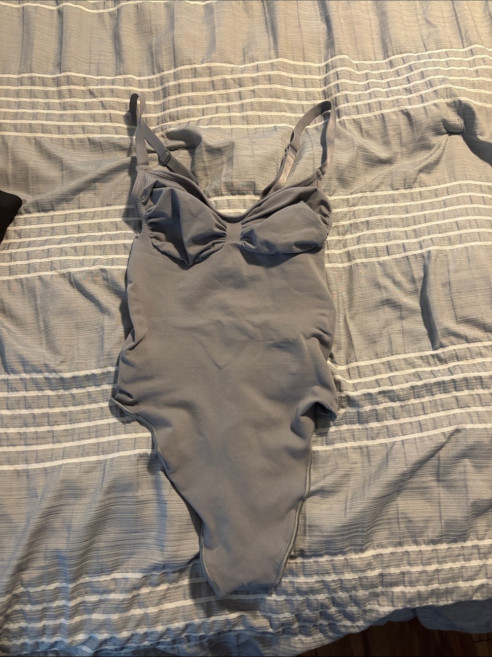 SKIMS Gray Bandeau One-Piece Bodysuit